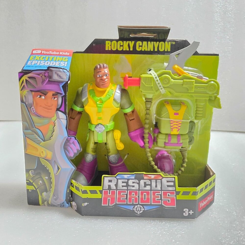 Rescue Heroes Rocky Canyon Fisher Price 2018 Action Figure Set New